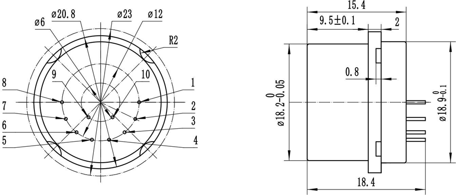 Quartz Flexure Accelerometer Dimensions