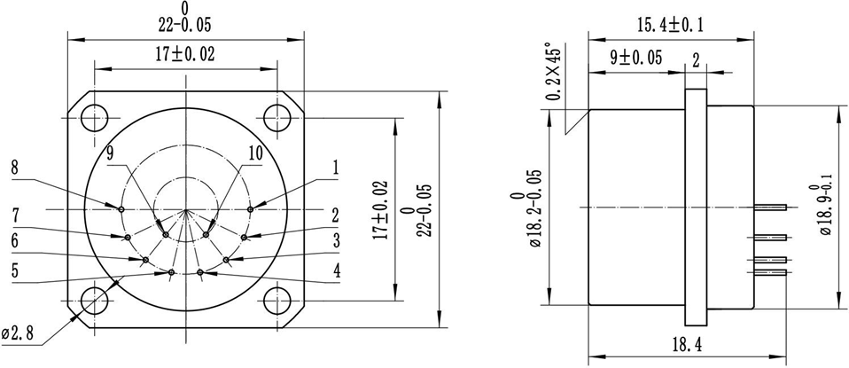 Quartz Flexure Accelerometer Dimensions