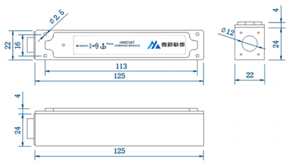 inclination sensors Dimensions